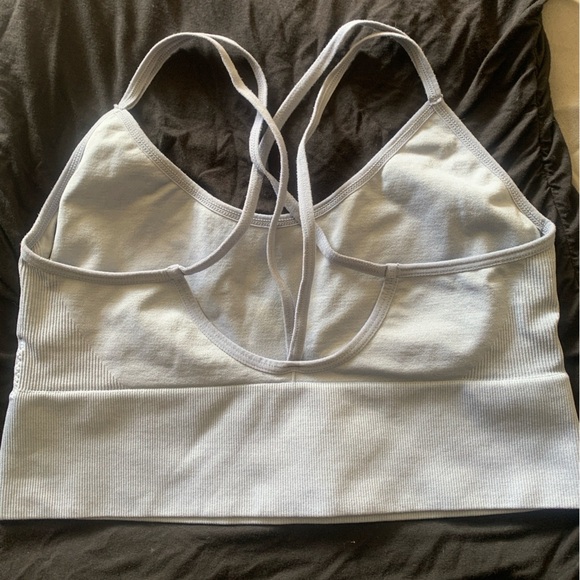 Women's Light Gray Sports Bra - Picture 2 of 2